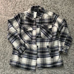 H&M plaid shacket